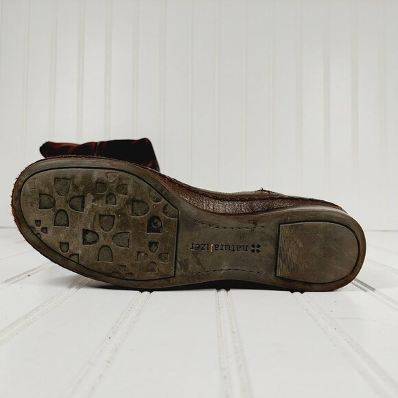 Naturalizer Causeway Brown Pebbled Leather & Suede Boots I157 - Picture 13 of 14